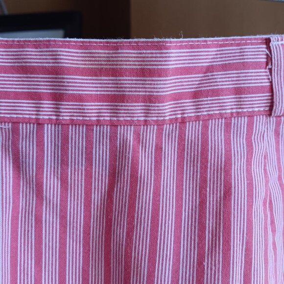 Vintage 1980's 13/14 30W Skirt Pink  White Striped W.C.C. Womens Midi - Picture 5 of 8